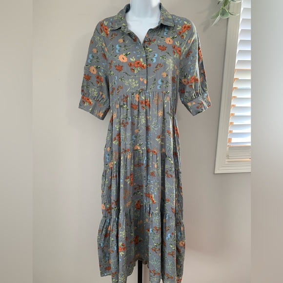 NATURAL LIFE Dresses & Skirts - Floral Blue Dress